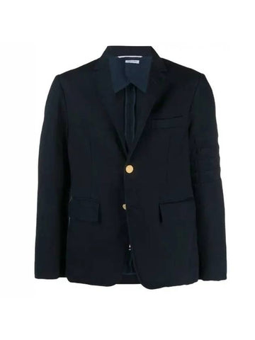 Men's Sports Coat Diagonal Jacket Navy - THOM BROWNE - BALAAN.