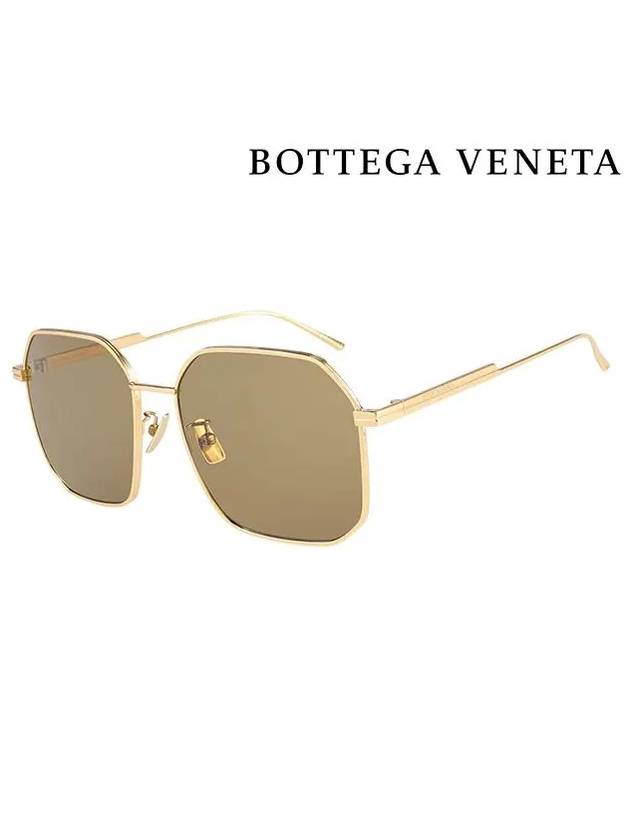 Eyewear Hexagon Sunglasses Gold Brown - BOTTEGA VENETA - BALAAN 2