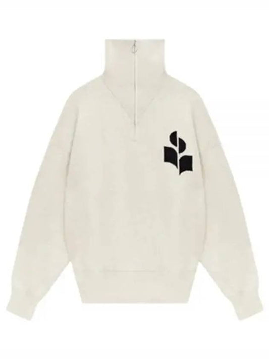 24 AZRA PU0008FA A1X04E 02LY logo half zip up knit - ISABEL MARANT - BALAAN 1