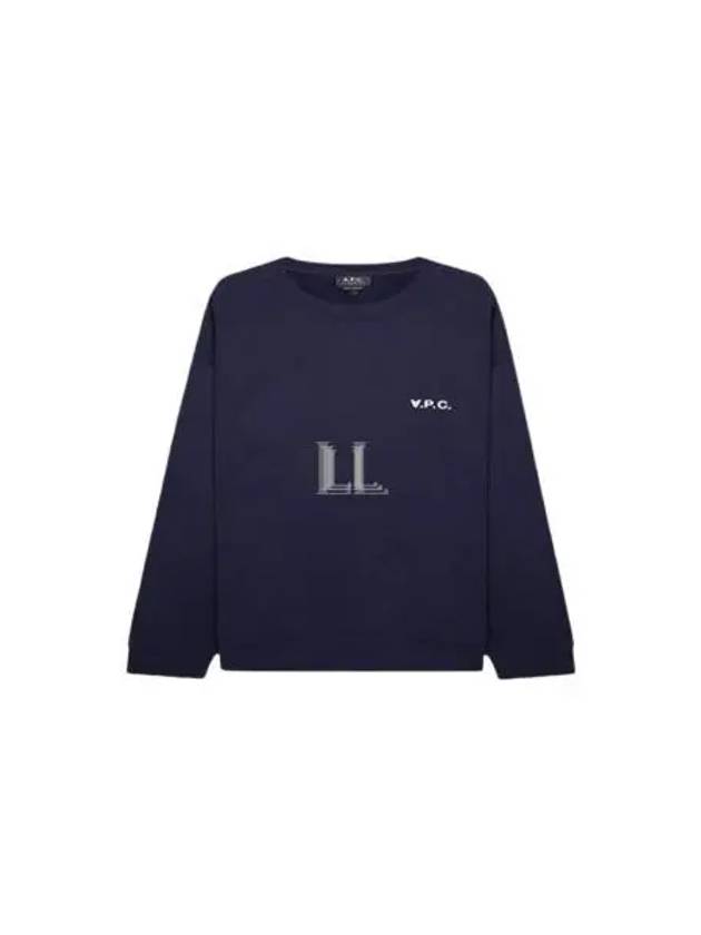 Clint Chest Logo Sweatshirt Navy - A.P.C. - BALAAN 2