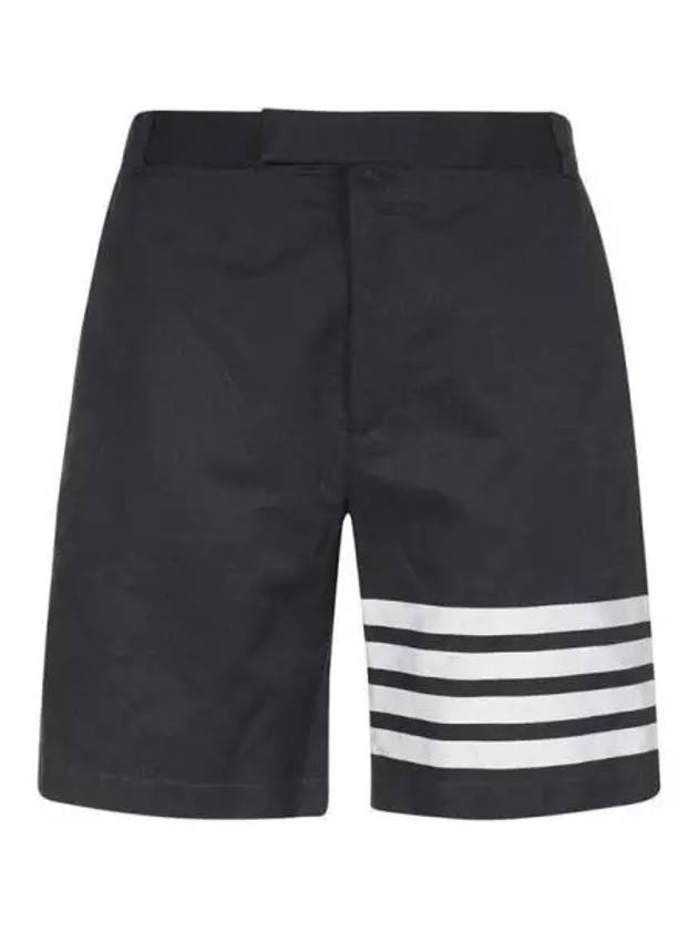 4 Bar Cotton Pocket Shorts Navy - THOM BROWNE - BALAAN 2