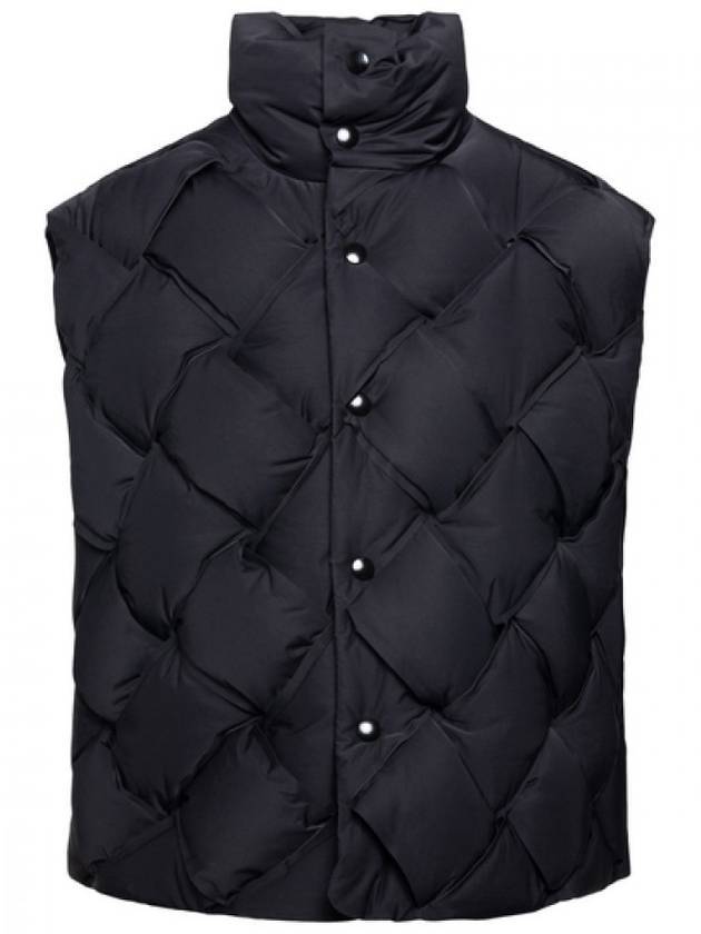 Weaving Vest Padded Black - BOTTEGA VENETA - BALAAN.