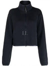 Cirque High Neck Zip-Up Jacket Navy Melange - J.LINDEBERG - BALAAN 2