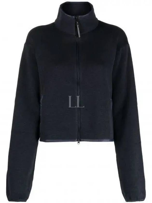 Cirque High Neck Zip-Up Jacket Navy Melange - J.LINDEBERG - BALAAN 2