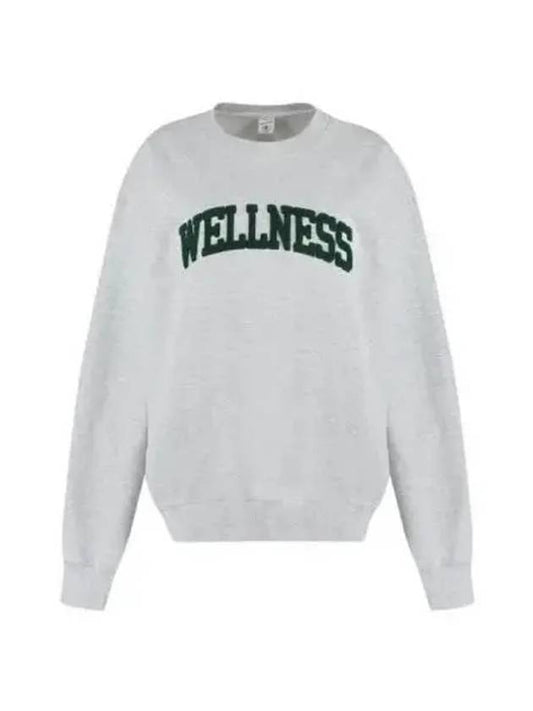 Wellness Logo Sweatshirt Heather Grey - SPORTY & RICH - BALAAN 2