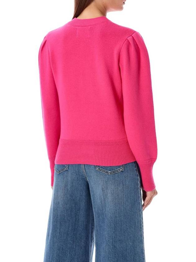 Women's Kelaya Logo Patch Knit Top Fuchsia - ISABEL MARANT ETOILE - BALAAN 3