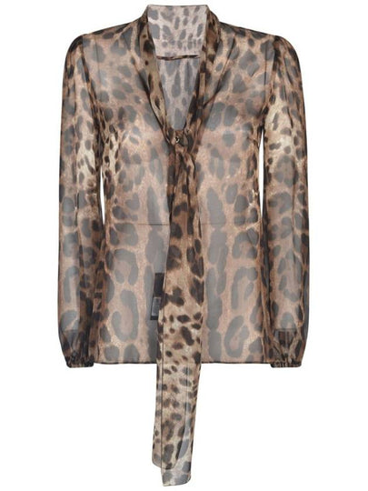 23 fw silk shirt WITH animal rear print F5N70TIS1MNHY13M B0650654574 - DOLCE&GABBANA - BALAAN 2