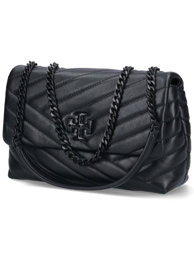 Kira chevron powder leather cross bag black - TORY BURCH - BALAAN 3