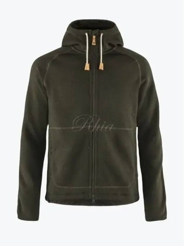 Men's Ovik Fleece Hoodie Deep Forest - FJALL RAVEN - BALAAN 2