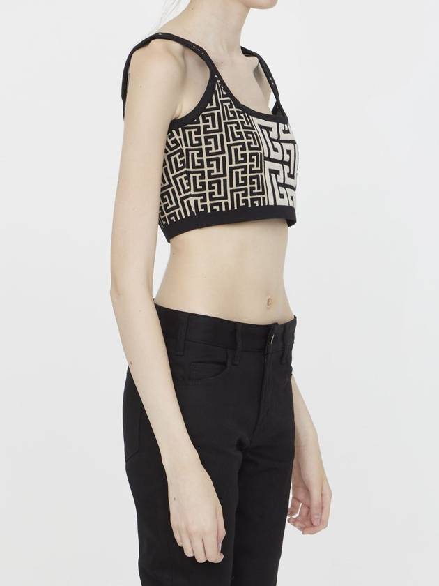 23 fw Monogram Crop Top BF1AA035KE67GFE B0710443381 - BALMAIN - BALAAN 3