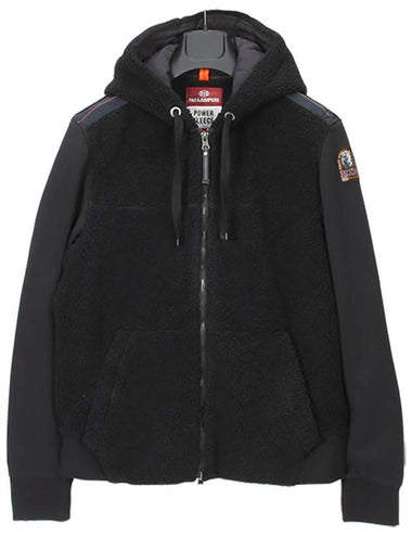 Men's MOEGI Fleece Hooded Zipup PM FLP F03 0541 BLACK PJC193 - PARAJUMPERS - BALAAN 1