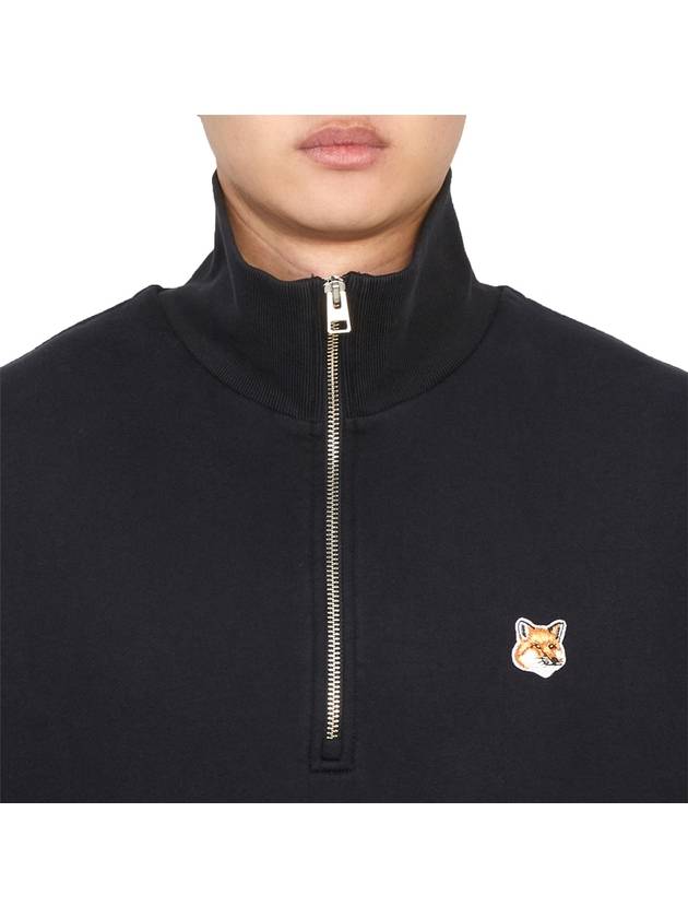 Fox Head Patch Half Zipper Sweatshirt Black - MAISON KITSUNE - BALAAN 6