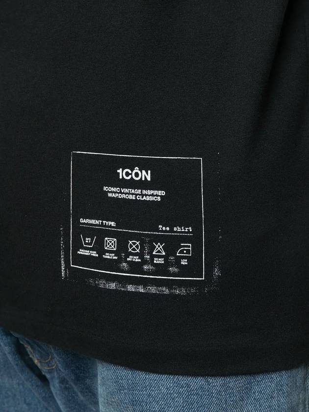 Men's Icon Print Short Sleeve T-Shirt Black - MAISON MARGIELA - BALAAN 3