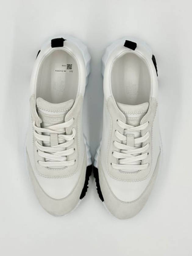 Bouncing Leather Low Top Sneakers Blanc - HERMES - BALAAN 7