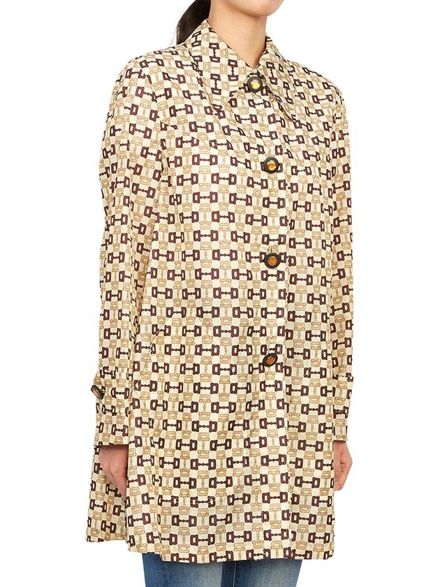 Horsebit Trench Coat Ivory - GUCCI - BALAAN 6