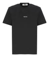 Micro Brushed Logo Cotton Short Sleeve T-Shirt Black - MSGM - BALAAN 2