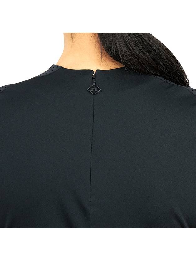 Women's KOURTNEY Polo Short Sleeve T-Shirt Black - J.LINDEBERG - BALAAN 8