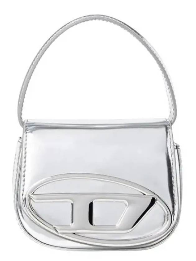 1DR Compact Mirrored Leather Shoulder Bag Silver - DIESEL - BALAAN 2