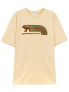 Men's Flash Fox Comfort Short Sleeve T-Shirt Beige - MAISON KITSUNE - BALAAN 2