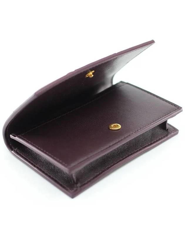 Intrecciato Flap Card Wallet Grape - BOTTEGA VENETA - BALAAN 5