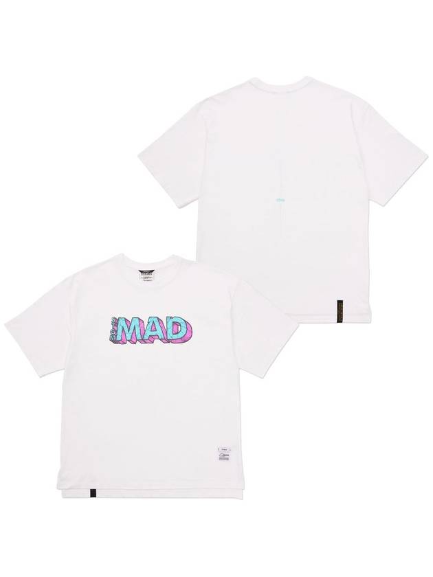 Mad Oversized Short Sleeves T Shirts White - STIGMA - BALAAN 1