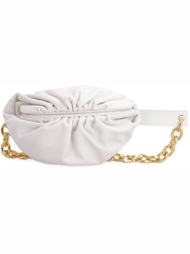 Chain Leather Belt Bag White - BOTTEGA VENETA - BALAAN 3