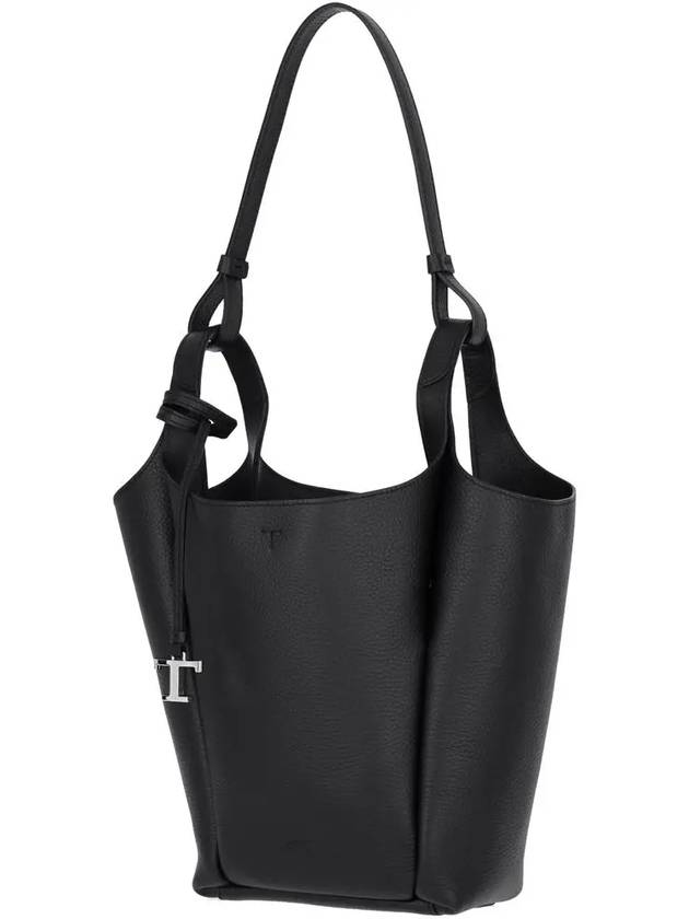 Leather Small Bucket Bag Black - TOD'S - BALAAN 4