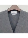 Cotton 4-Bar Milano Classic V-Neck Cardigan Medium Grey - THOM BROWNE - BALAAN 4