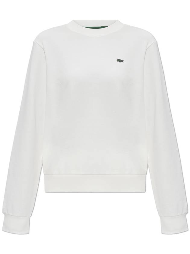 Essential Crew Neck Relaxed Fit Sweatshirt White - LACOSTE - BALAAN 1