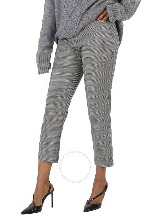 Men's Check Tailored Crop Pants Dark Gray - BURBERRY - BALAAN 4