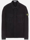 Wappen Patch Two Pocket Shirt Jacket Black - STONE ISLAND - BALAAN 4