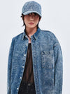 Oversized Jinro Denim Shirt Set Blue - C WEAR BY THE GENIUS - BALAAN 5