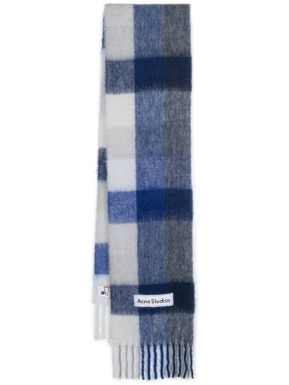 Check Mohair Muffler Royal Blue - ACNE STUDIOS - BALAAN 2