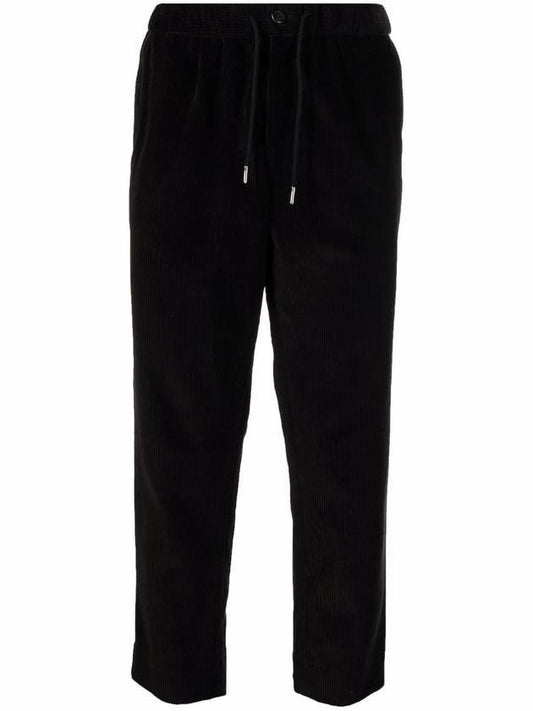 Corduroy Track Pants Black - AMI - BALAAN 1