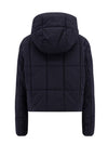 Cropped Nylon Quilted Hooded Jacket Black - BURBERRY - BALAAN 3