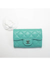 Classic caviar card wallet snap fluorescent mint champagne gold AP0214 B10583 NS837 - CHANEL - BALAAN 2