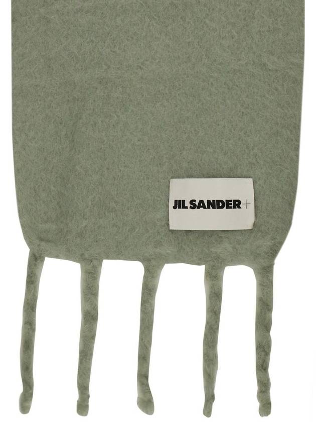 Logo Label Plain Muffler Green - JIL SANDER - BALAAN 2