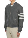 4 Bar Stripe Bomber Jacket Grey - THOM BROWNE - BALAAN 4