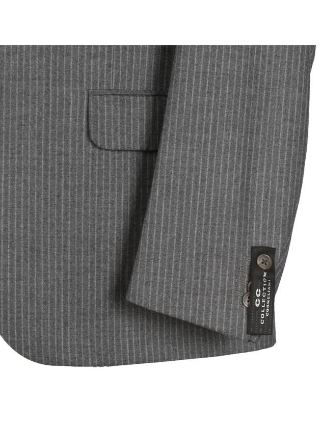 1807526 Virgin wool gray striped suit - CORNELIANI - BALAAN 3