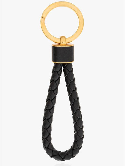 Intrecciato Lambskin Key Holder Black - BOTTEGA VENETA - BALAAN 2