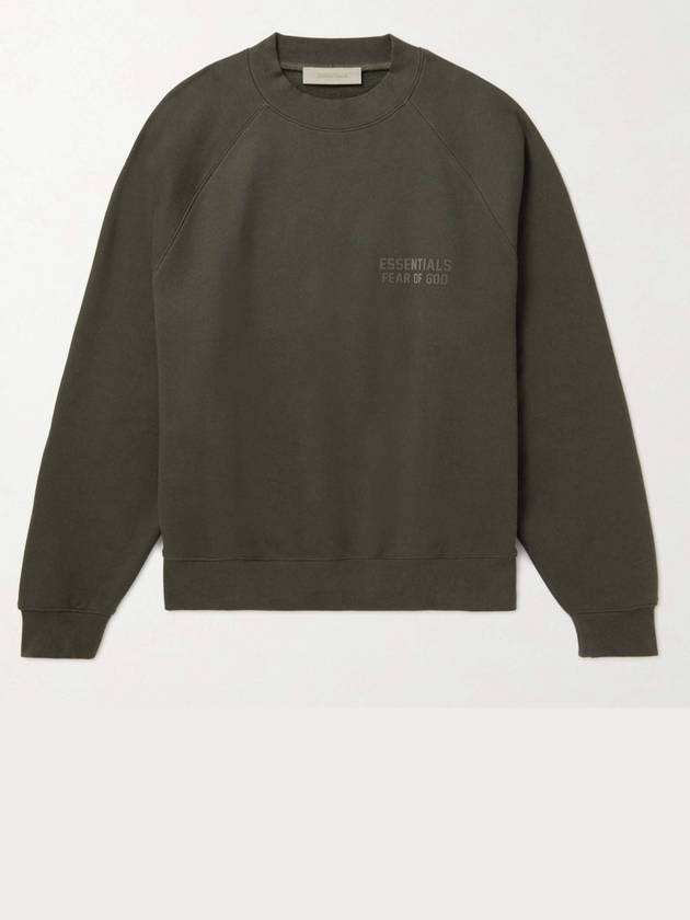 Logo Print Crew Neck Sweatshirt Off Black - FEAR OF GOD ESSENTIALS - BALAAN 2