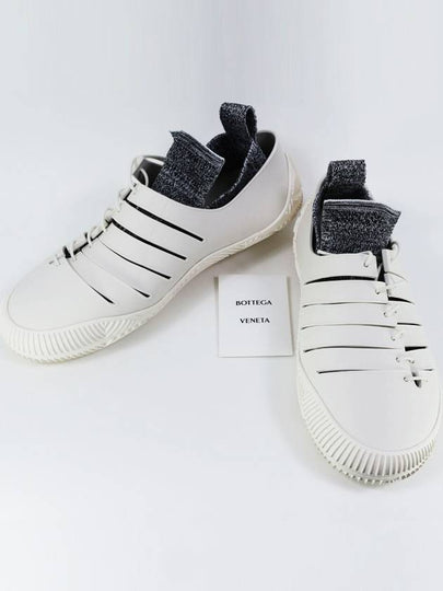 Climber Tech Knit Low Top Sneakers White - BOTTEGA VENETA - BALAAN 2