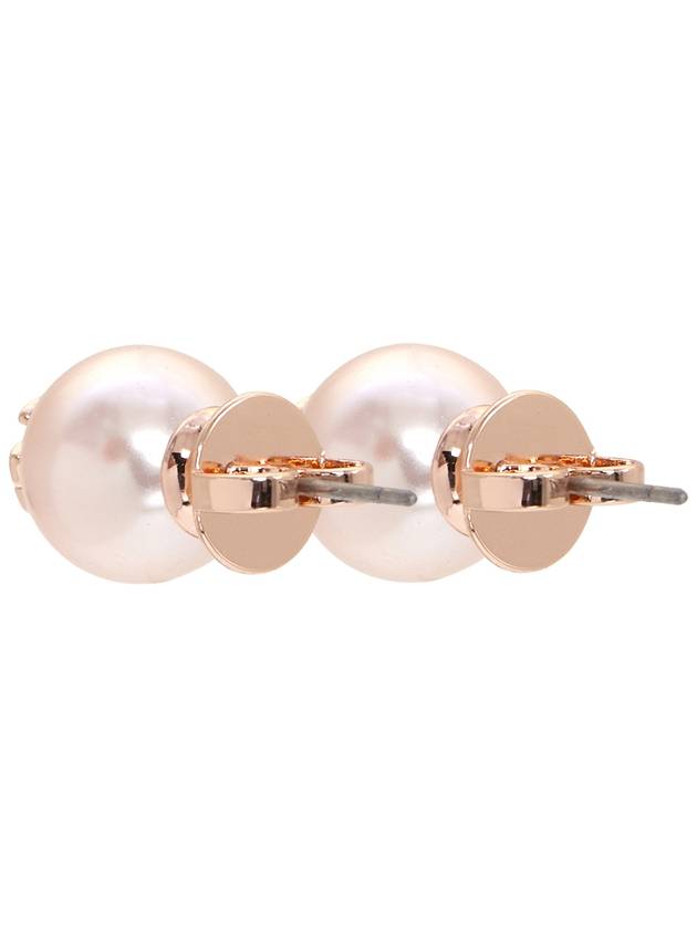 Crystal Pearl Stud Earring Rose - TORY BURCH - BALAAN 5