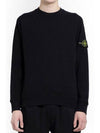 Garment Dyed Malfile Crewneck Sweatshirt Black - STONE ISLAND - BALAAN 2