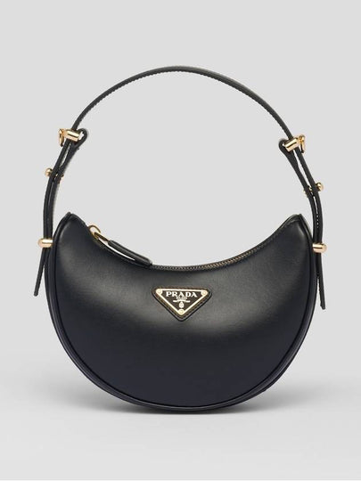 Arqué Leather Mini Shoulder Bag Black - PRADA - BALAAN 2