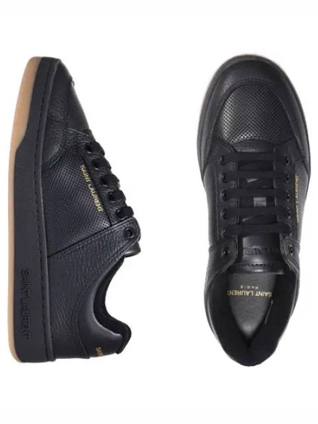 Grained Leather Low Top Sneakers Women s - SAINT LAURENT - BALAAN 1