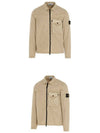 Old Effect Overshirt Jacket Beige - STONE ISLAND - BALAAN.