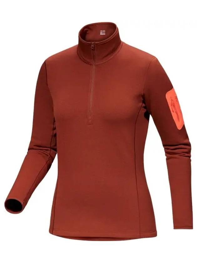 Kyanite Baselayer Zip Neck Long Sleeve T-Shirt Red - ARC'TERYX - BALAAN 2