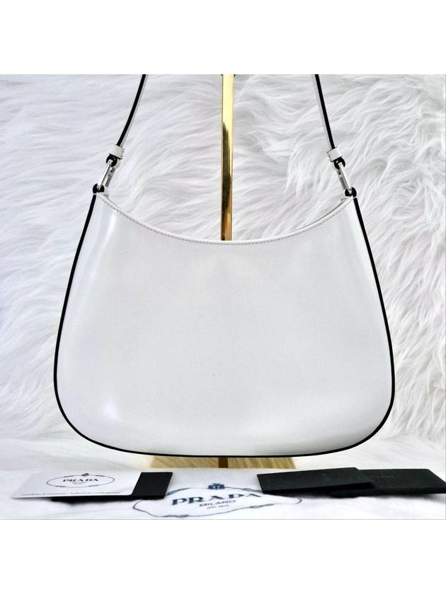 Cleo brushed hobo bag tote shoulder white - PRADA - BALAAN 5