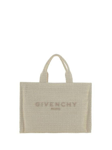 4G Medium Cotton Terry Tote Bag Ivory - GIVENCHY - BALAAN 1